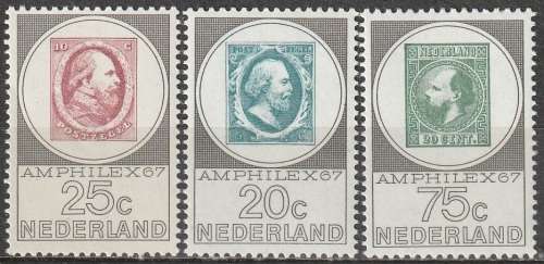 NETHERLANDS 1967 AMPHILEX CV R231 UMM SET SG 1035-37
