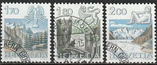 SWITZERLAND 1983 Definitive Issues CV R161.70 ULH SG 1039-41