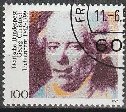 GERMANY 1992 The 250th Anniversary of the Birth of Georg Christoph Lichtenberg ULH CV R24.20 SG 2464