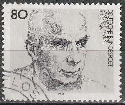 GERMANY 1988 The 100th Anniversary of the Birth of Jakob Kaiser, Politician ULH CV R17.60 SG 2226