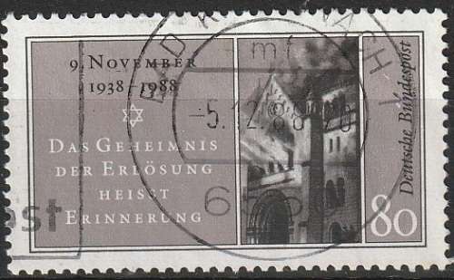 GERMANY 1988 The 50th Anniversary of the Crystal Night ULH CV R17.60 SG 2257