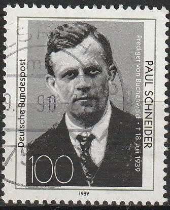 GERMANY 1989 The 50th Anniversary of the Death of Paul Schneider, Priest ULH CV R22 SG 2284