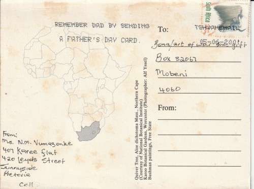 OLD USED POST CARD SA
