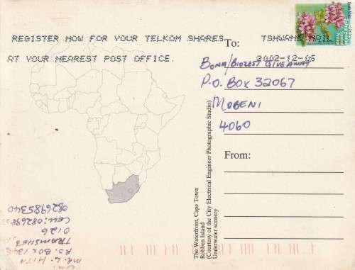 OLD USED POST CARD SA