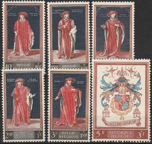 BELGIUM 1959 The 400th anniversary of the Royal Library UMM CV R370 SG 1689-94