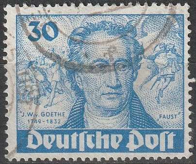 BERLIN 1949 The 200th Anniversary of the Birth Johann Wolfgang von Goethe - Po ULH CV R1430 SG B63