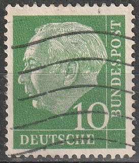 GERMANY 1954 Professor Dr. Th. Heuss ULH CV R8.80 SG 1109