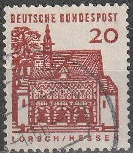 GERMANY 1964 German Building Structures of the 12th Century, large size ULH CV R8.80 SG 1361