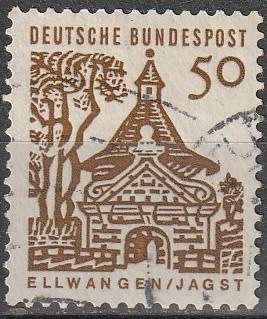 GERMANY 1964 German Building Structures of the 12th Century, large size ULH CV R8.80 SG 1363