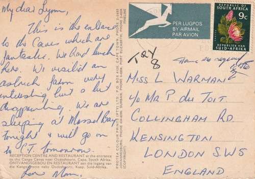 OLD USED, POST CARD SA
