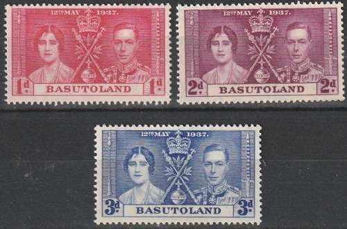 BASUTOLAND 1937 Coronation of King George VI UMM CV R31.90 SG 15-17