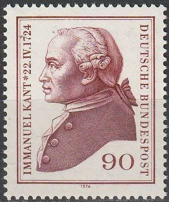 GERMANY 1974 The 250th Anniversary of the Birth of Immanuel Kant, Philosopher UMM CV R71.50 SG 1702