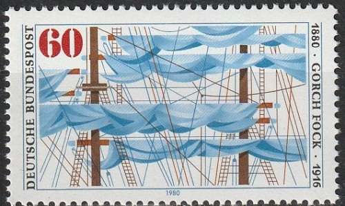 GERMANY 1980 The 100th Anniversary of the Birth of Gorch Fock, Writer UMM CV R55 SG 1936