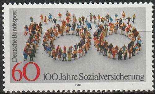 GERMANY 1981 The 100th Anniversary of the Social Legislation UMM CV R30.80 SG 1980