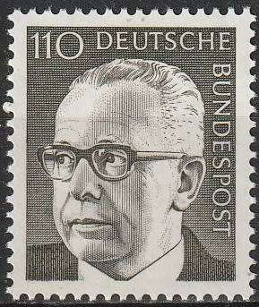 GERMANY 1972 Gustav Heinemann - New Value UMM CV R44 SG 1547