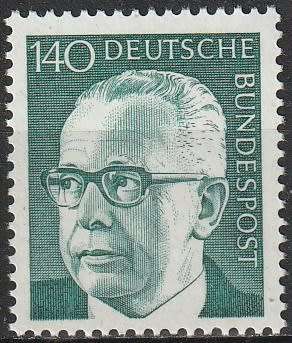 GERMANY 1972 Gustav Heinemann - New Value UMM CV R55 SG 1550