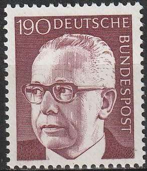 GERMANY 1972 Gustav Heinemann - New Value UMM CV R88 SG 1554