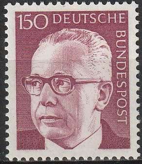 GERMANY 1972 Gustav Heinemann - New Value UMM CV R60.50 SG 1551