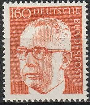 GERMANY 1972 Gustav Heinemann - New Value UMM CV R82.50 SG 1552
