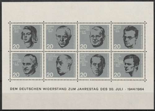 GERMANY 1964 The 20th Anniversary of the Assassination attempt on Hitler 20th J UMM CV R220 SGMS1343