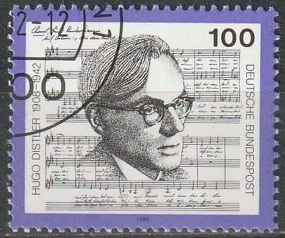GERMANY 1992 The 100th Anniversary of the Birth of Werner Bergengruen, Writer ULH CV R22 SG 2485