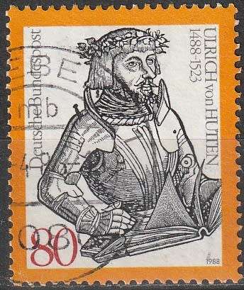 GERMANY 1988 The 500th Anniversary of the Birth of Ulrich von Hutten, Humanist ULH CV R20.90 SG 2239