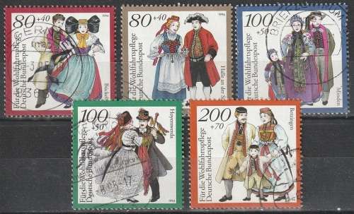 GERMANY 1994 Charity Stamps - Costumes ULH CV R286 SG 2598-2602