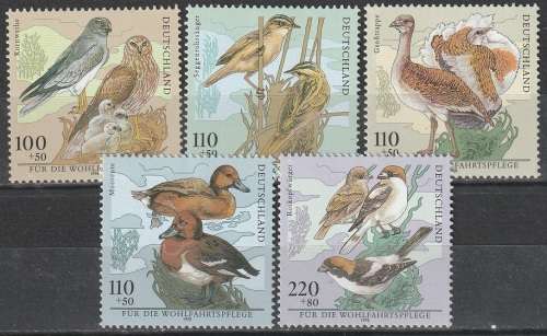 GERMANY 1998 Charity Stamps - Birds UMM CV R297 SG 2870-74