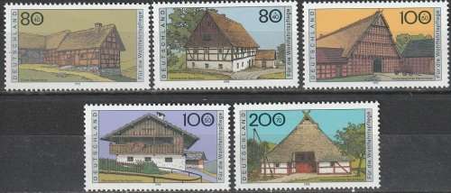 GERMANY 1995 Charity Stamps - Farmhouses UMM CV R220 SG 2678-82
