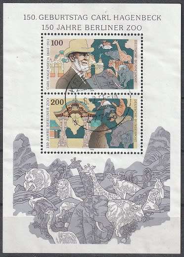 GERMANY 1994 The 150th Anniversary of the Birth of Carl Hagenbeck, Dealer in A UNH CV R159 SG MS2578