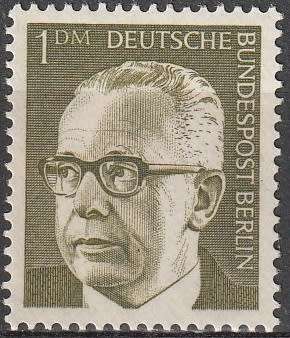 BERLIN 1970 Federal President Gustav Heinemann UMM CV R35.20 SG B363
