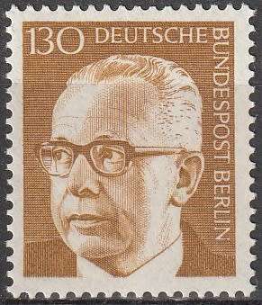 BERLIN 1970 Federal President Gustav Heinemann UMM CV R55 SG B366