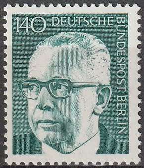 BERLIN 1970 Federal President Gustav Heinemann UMM CV R55 SG B366
