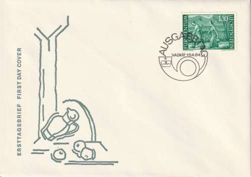 LIECHTENSTEIN FDC 1964 Countryside Motives