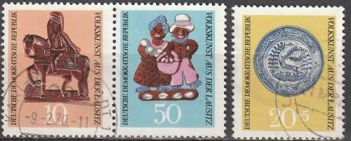 DDR 1969 Folk Art from Lausitz ULH CV R159.50 SG E1242-44