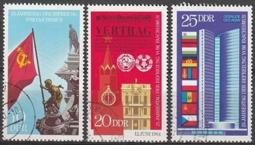 DDR 1970 The 25th Anniversary of Liberation ULH CV R30.80 SG E1290-92
