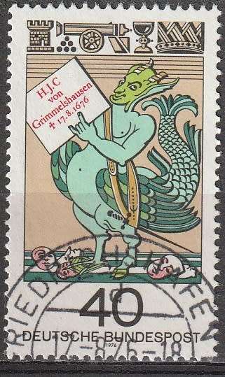 GERMANY 1976 The 300th Anniversary of the Death of H.J.C.Grimmelshausen, Writer ULH CV R11 SG 1794