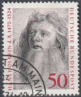 GERMANY 1974 The 450th Anniversary of the Death of Hans Holbein, Painter UNH CV R11 SG 1709