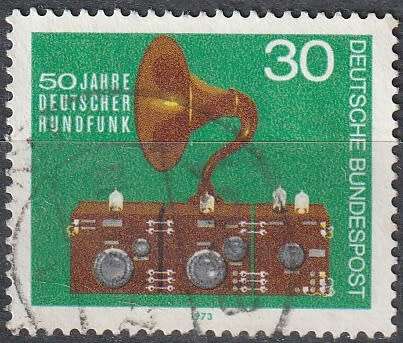 GERMANY 1973 The 50th Anniversary of German Broadcasting UNH CV R8.80 SG 1679