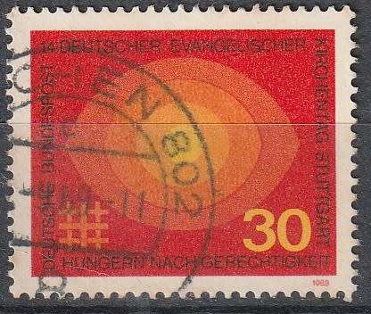 GERMANY 1969 The 14th German Evangelical Church Day UNH CV R11 SG 1497