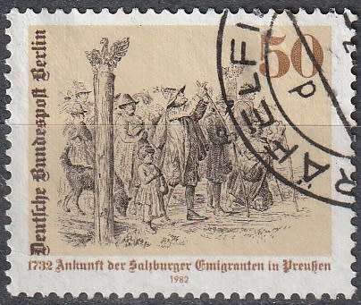 BERLIN 1982 The 250th Anniversary of Slazburger Emigrants in Prussian ULH CV R19.80 SG B639