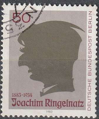 BERLIN 1983 The 100th Anniversary of Joachim Ringelnatz` Birth ULH CV. R28.60 SG B663