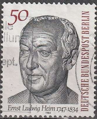 BERLIN 1984 The 150th Anniversary of the Death of Ernst Ludwig Heim ULH CV. R28.60 SG B685