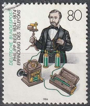 GERMANY 1984 The 150th Anniversary of the Birth of Philipp Reis, Inventor ULH CV. R17.60 SG 2048
