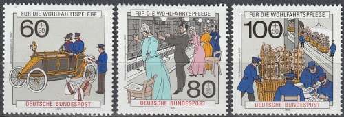 GERMANY 1990 Charity Stamps - Postal Delivery and Telephone Communication UMM CV R154 SG 2323-5
