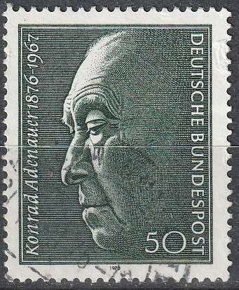 GERMANY  1976 The 100th Anniversary of the Birth of Dr. Konrad Adenauer ULH CV R11 SG 1769