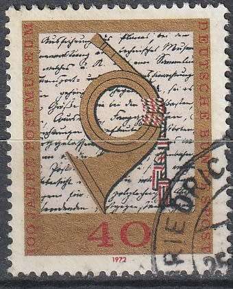 GERMANY 1972 The 100th Anniversary of the Postal Museum ULH CV R11 SG 1627
