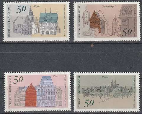 GERMANY 1975 European Buildings UMM CV R104.50 SG 1756-59