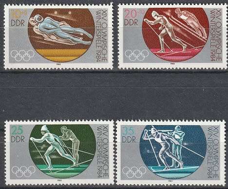 DDR 1983 Winter Olympic Games - Sarajevo, Yugoslavia UMM CV R88 SG 2554-57