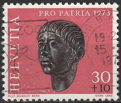 SWITZERLAND 1973 Pro Patria - Archaeological Findings ULH CV R11 SG 870